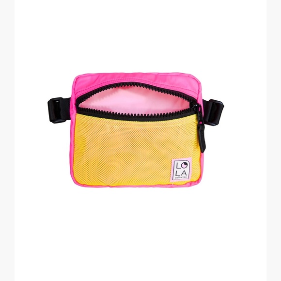 Lola Neon Hippie Festival Fanny Pack Hot Pink - Picture 4 of 6